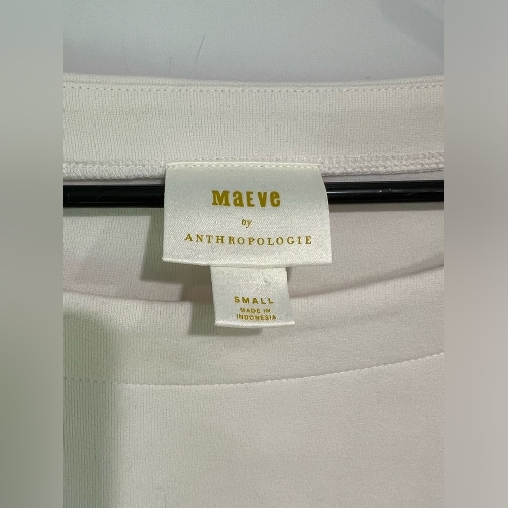 EUC Anthropologie Maeve Ribbon Tie-Back Ponte Pullover Sweatshirt S - Picture 2 of 4